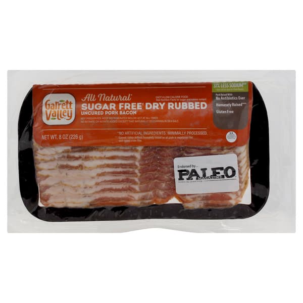 Garrett Valley Sugar Free Dry Rubbed Bacon