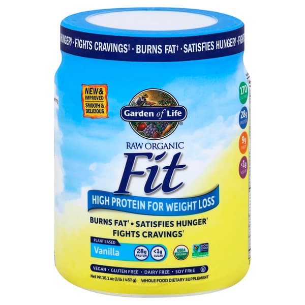 Garden Of Life Raw Organic Fit Vanilla High Protein For Weight Loss