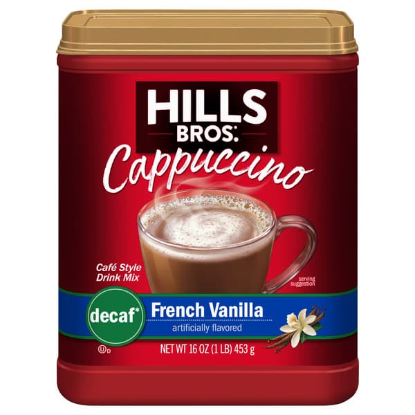 Hills Bros. Cappuccino Decaf French Vanilla Drink Mix