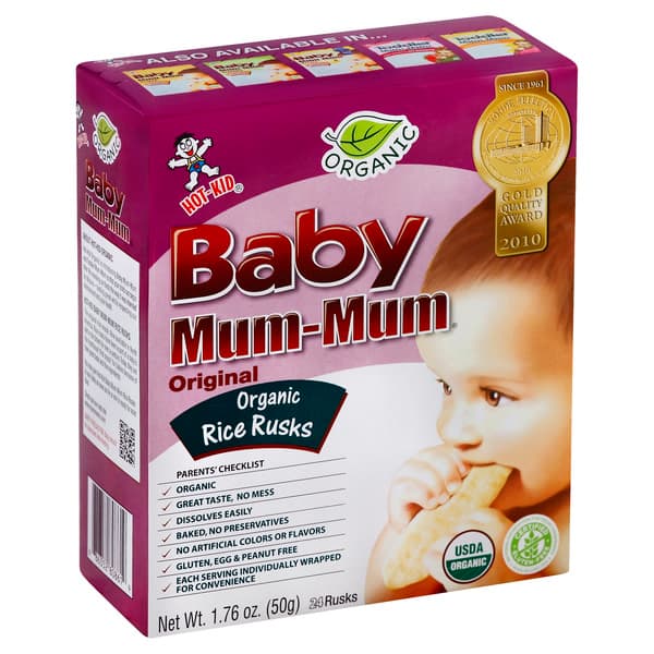 Hot Kid Organic Baby Mum Original Rice Rusks