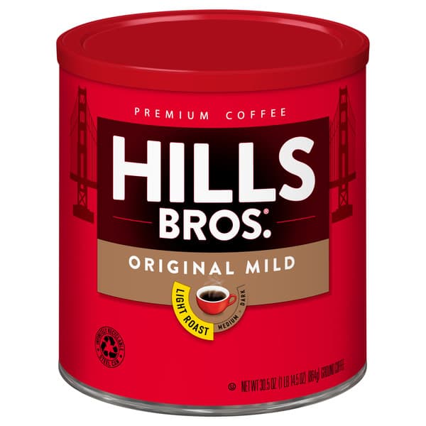 Hills Bros. Coffee, Ground, Light Roast, Original Mild