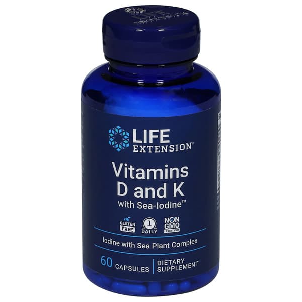 Life Extension Vitamins D & K With Sea Iodine