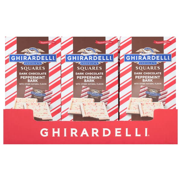 Is it Pregnancy Friendly? Ghirardelli Dark Chocolate Peppermint Bark Chocolate Squares, Layered Dark Chocolate And White Chocolate Candy