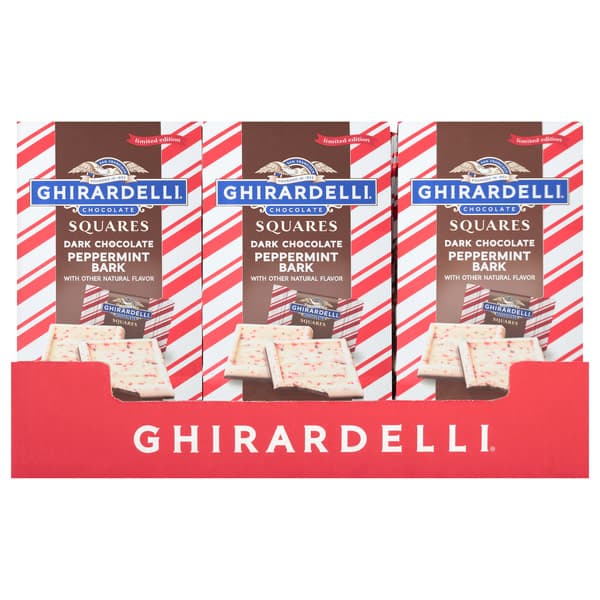 Is it Gelatin Free? Ghirardelli Dark Chocolate Peppermint Bark Chocolate Squares, Layered Dark Chocolate And White Chocolate Candy