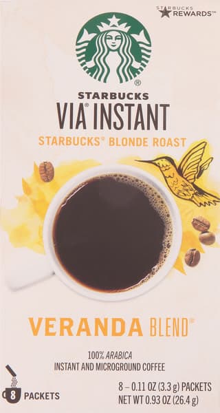 Starbucks Coffee Instant And Microground Blonde Roast