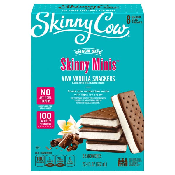 Skinny Cow Viva Vanilla Snackers Ice Cream Sandwiches