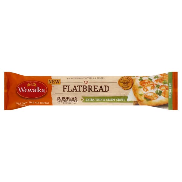 Wewalka Flatbread Extra Thin & Crispy Crust European Bakery Style Dough