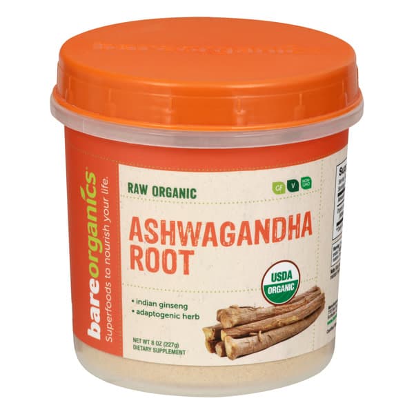 Bare Organics Ashwagandha Root, Organic, Raw