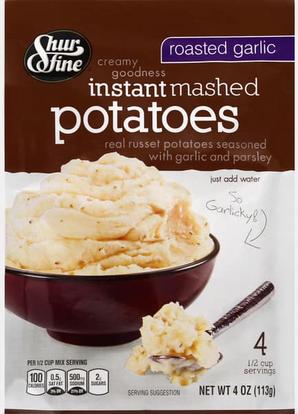 Shurfine Mashed Potatoes Instant Roasted Garlic