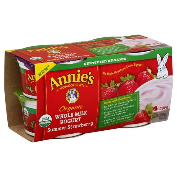 Annies Yogurt Whole Milk Summer Strawberry