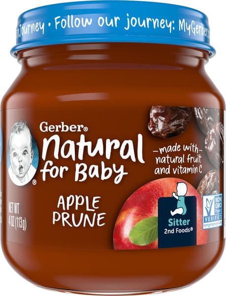 Gerber Sitter 2Nd Foods Natural Apple Prune