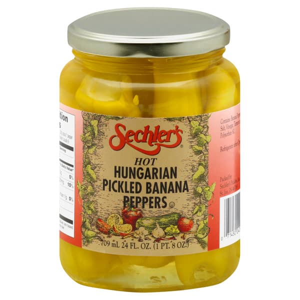 Sechler'S Pickles Banana Peppers, Hot Hungarian Pickled