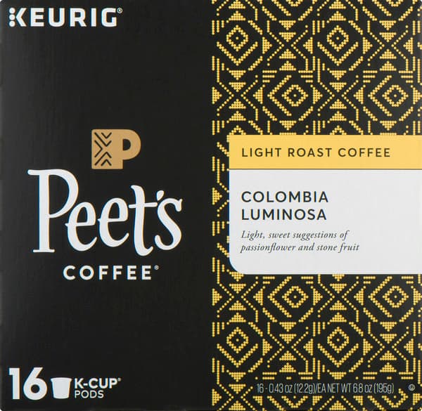 Peet'S Colombia Luminosa Light Roast Cofee K