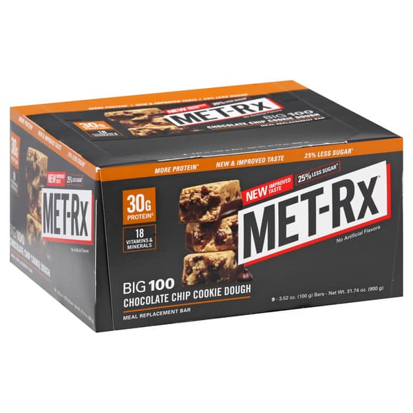 Met-Rx Big 100 Chocolate Chip Cookie Dough Meal Replacement Bar