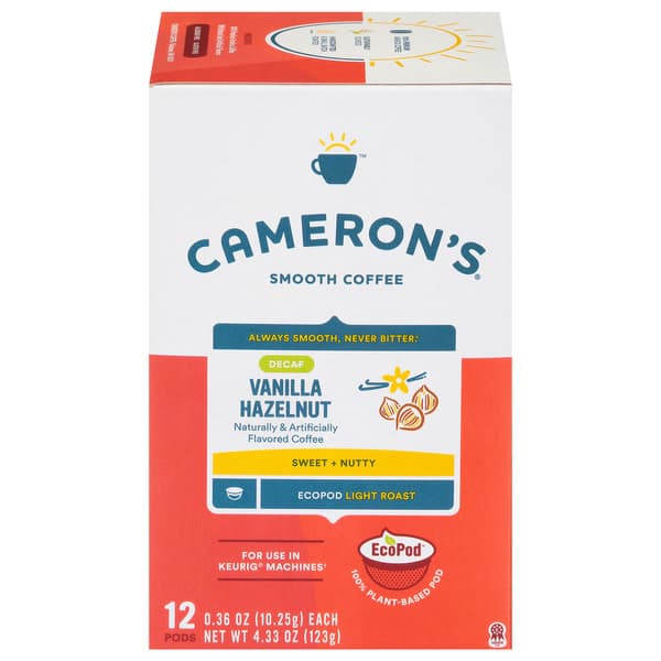Camerons Single Serve Vanilla Hazelnut Decaf