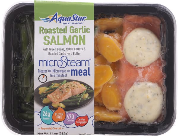 Aqua Star Smart Seafood Roasted Garlic Salmon Tray