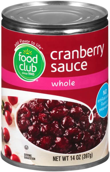 Food Club Whole Berry Cranberry Sauce