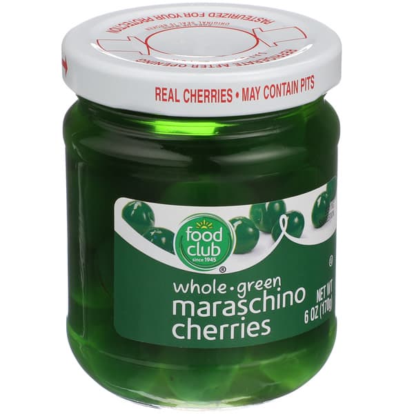 Whole Green Maraschino Cherries