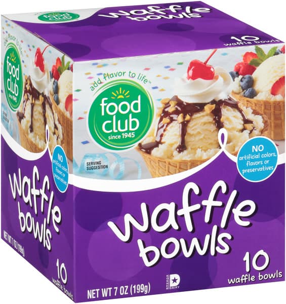 Food Club Waffle Bowls