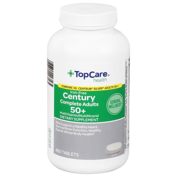 Topcare Iron-Free Century Complete Adults 50+ Multivitamin/Multimineral May Support A Healthy Heart