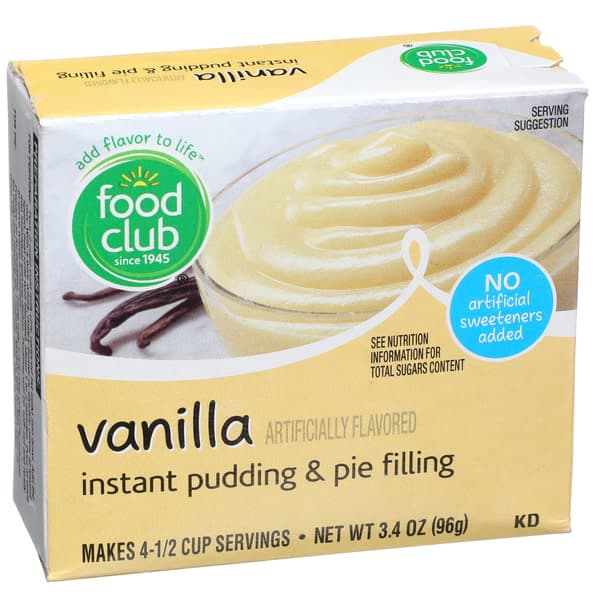 Food Club, Vanilla Instant Pudding & Pie Filling