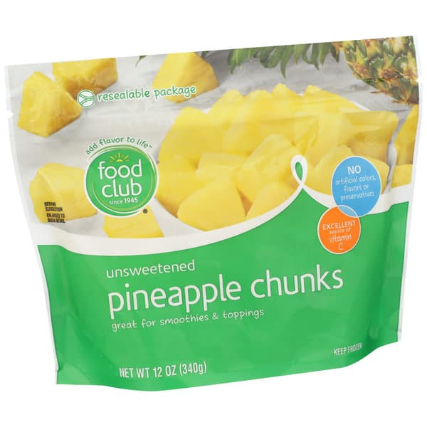 Food Club Unsweetened Pineapple Chunks