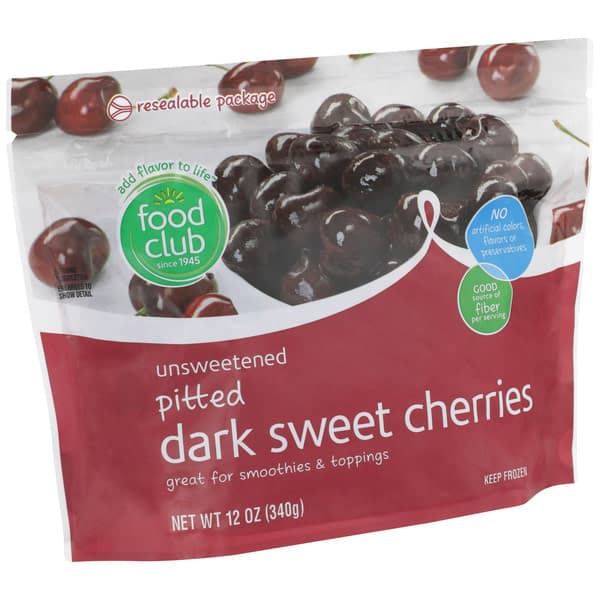 Food Club Unsweetened Pitted Dark Sweet Cherries