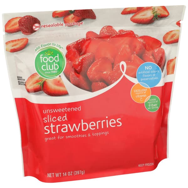 Food Club Unsweetened Sliced Strawberries