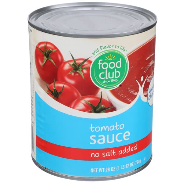 Food Club Essential Choice No Salt Added Tomato Sauce