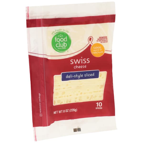 Food Club Swiss Deli-Style Sliced Cheese