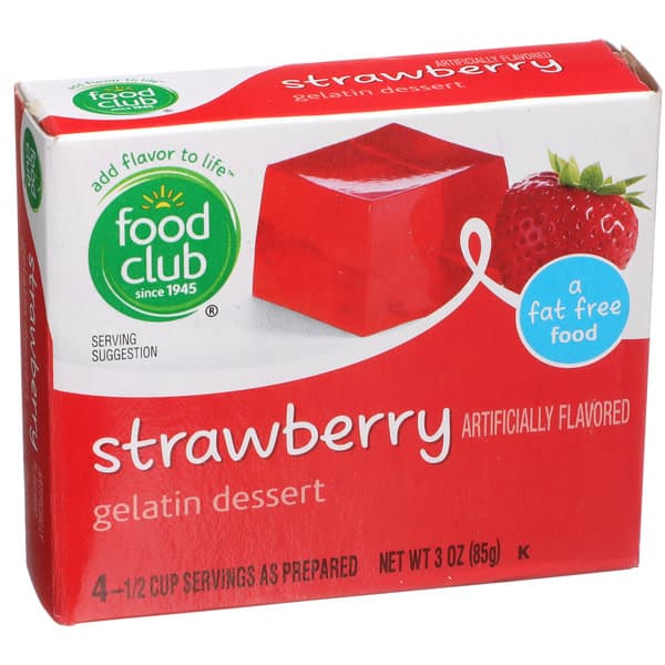 Food Club, Strawberry Gelatin Dessert
