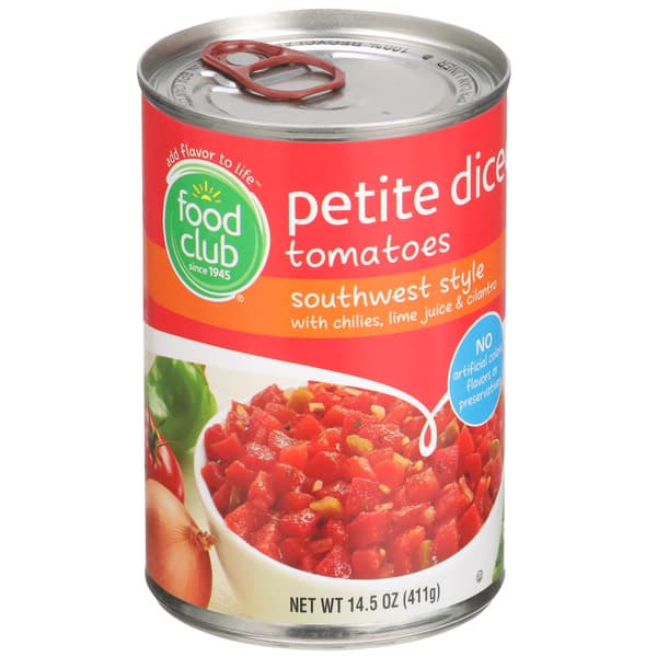 Southwest Style With Chiles, Lime Juice & Cilantro Petite Diced Tomatoes