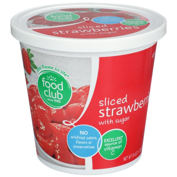 Food Club Sliced Strawberries With Sugar