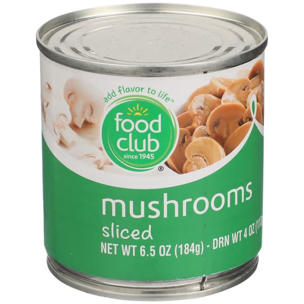 Food Club Sliced Mushrooms