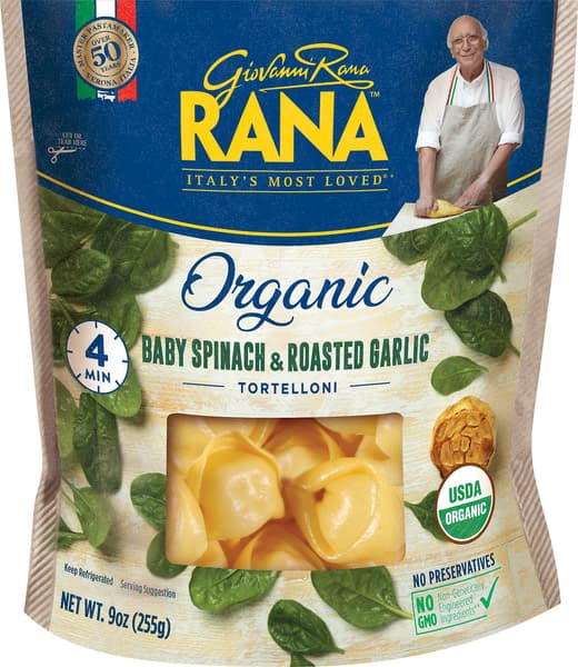 Giovanni Rana Organic Baby Spinach & Roasted Garlic Tortelloni