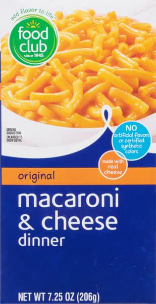 Food Club Original Macaroni & Cheese Dinner