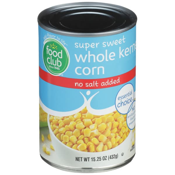 No Salt Added Super Sweet Whole Kernel Corn