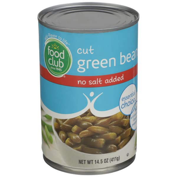 Food Club Blue Lake Cut No Salt Added Green Beans