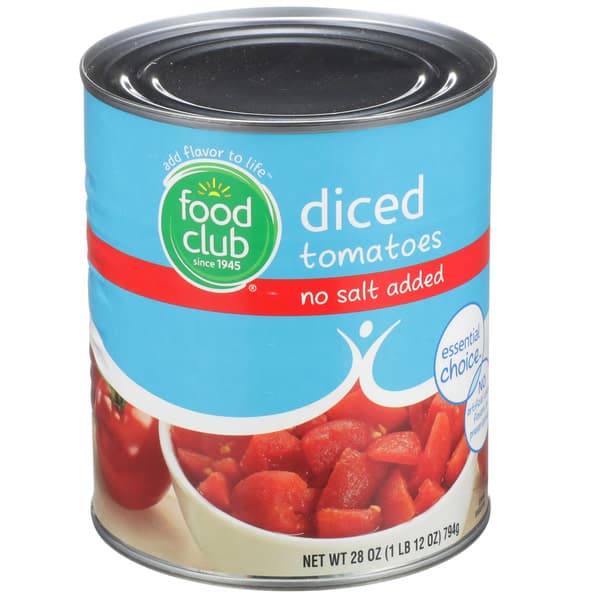 Food Club No Salt Added Diced Tomatoes