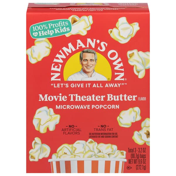 Newman'S Own Movie Theater Butter Flavor Microwave Popcorn