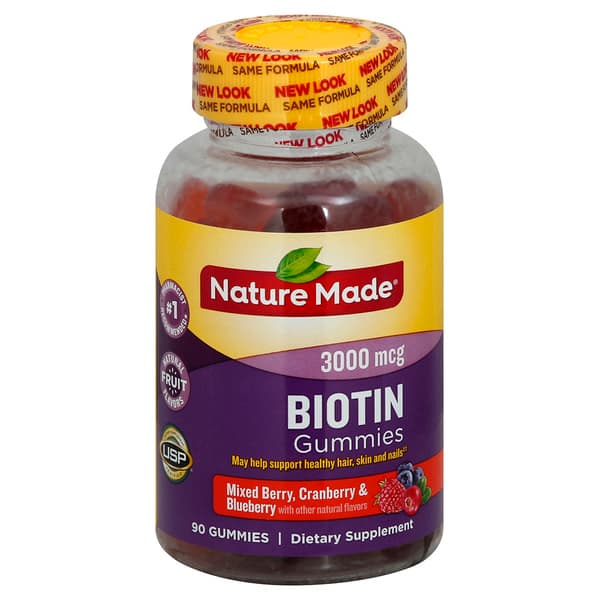 Nature Made Biotin 3000 Mcg Gummies Mixed Berry