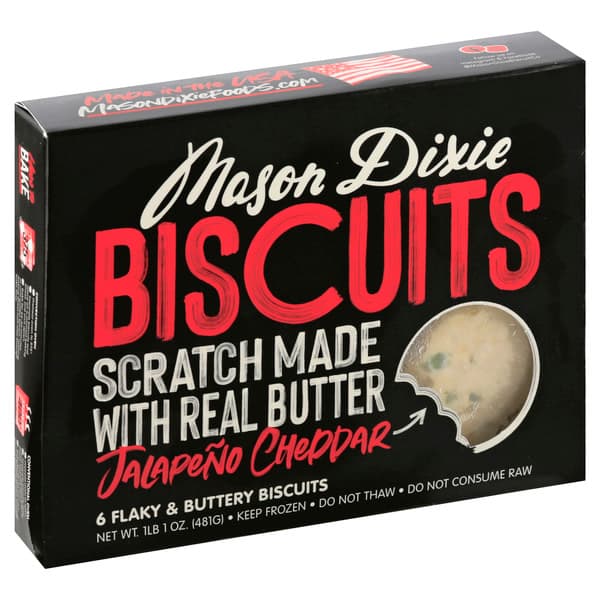 Mason Dixie Biscuits Scratch Made With Real Butter Jalapeno Cheddar