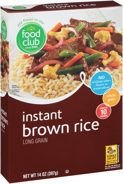 Food Club Instant Brown Natural Whole Grain Rice