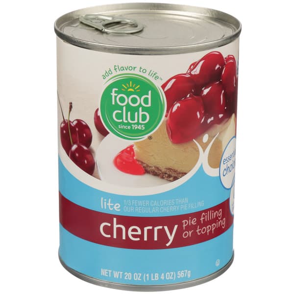 Food Club Lite Cherry Pie Filling Or Topping