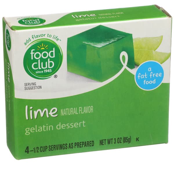 Food Club, Lime Gelatin Dessert