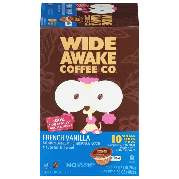 Wide Awake Light Roast French Vanilla 100% Arabica Coffee Single Serve