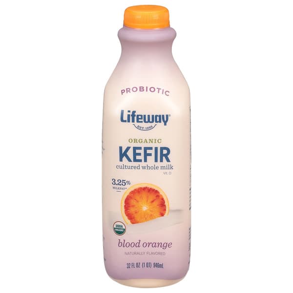 Lifeway Organic  3.25% Milkfat Blood Orange Kefir