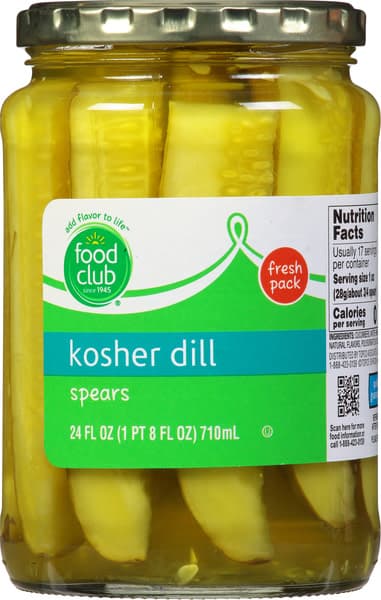Food Club Spears Kosher Dill Pickles