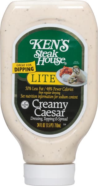 Ken'S Steak House Lite Creamy Caesar Dressing, Topping & Spread