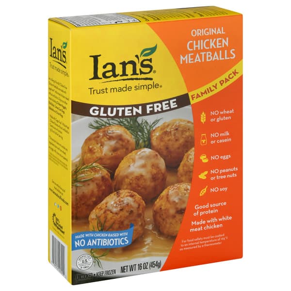 Ians Chicken Meatballs, Original, Family